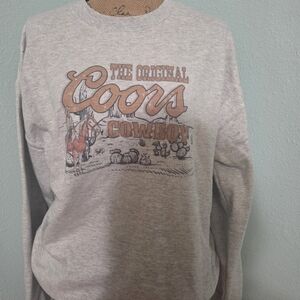 The Original Coors Cowboy Graphic Sweatshirt - Light Gray